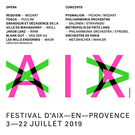 FESTIVAL D'AIX : 3  – 22 JUILLET 2019