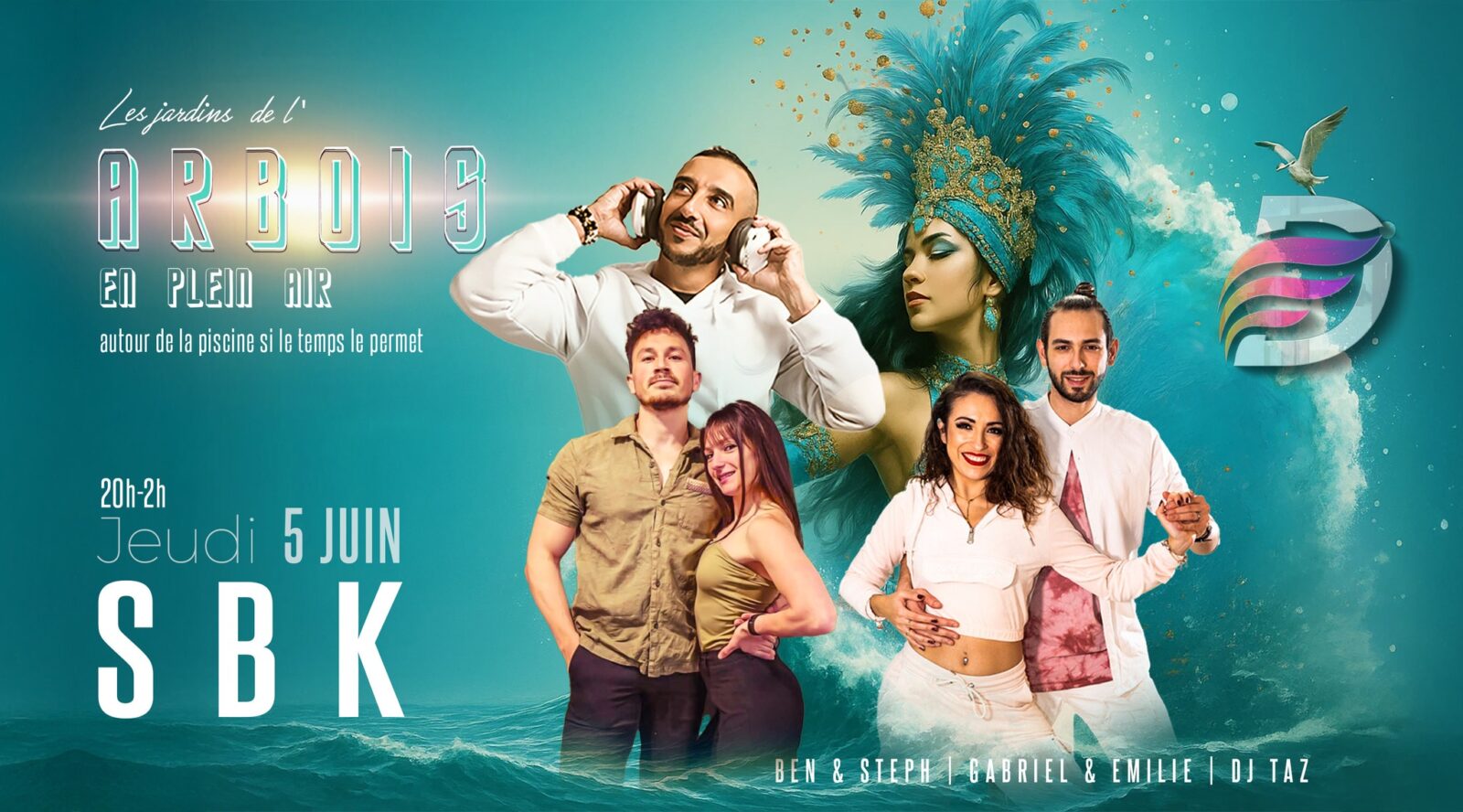 SBK de l'Arbois autour de la piscine