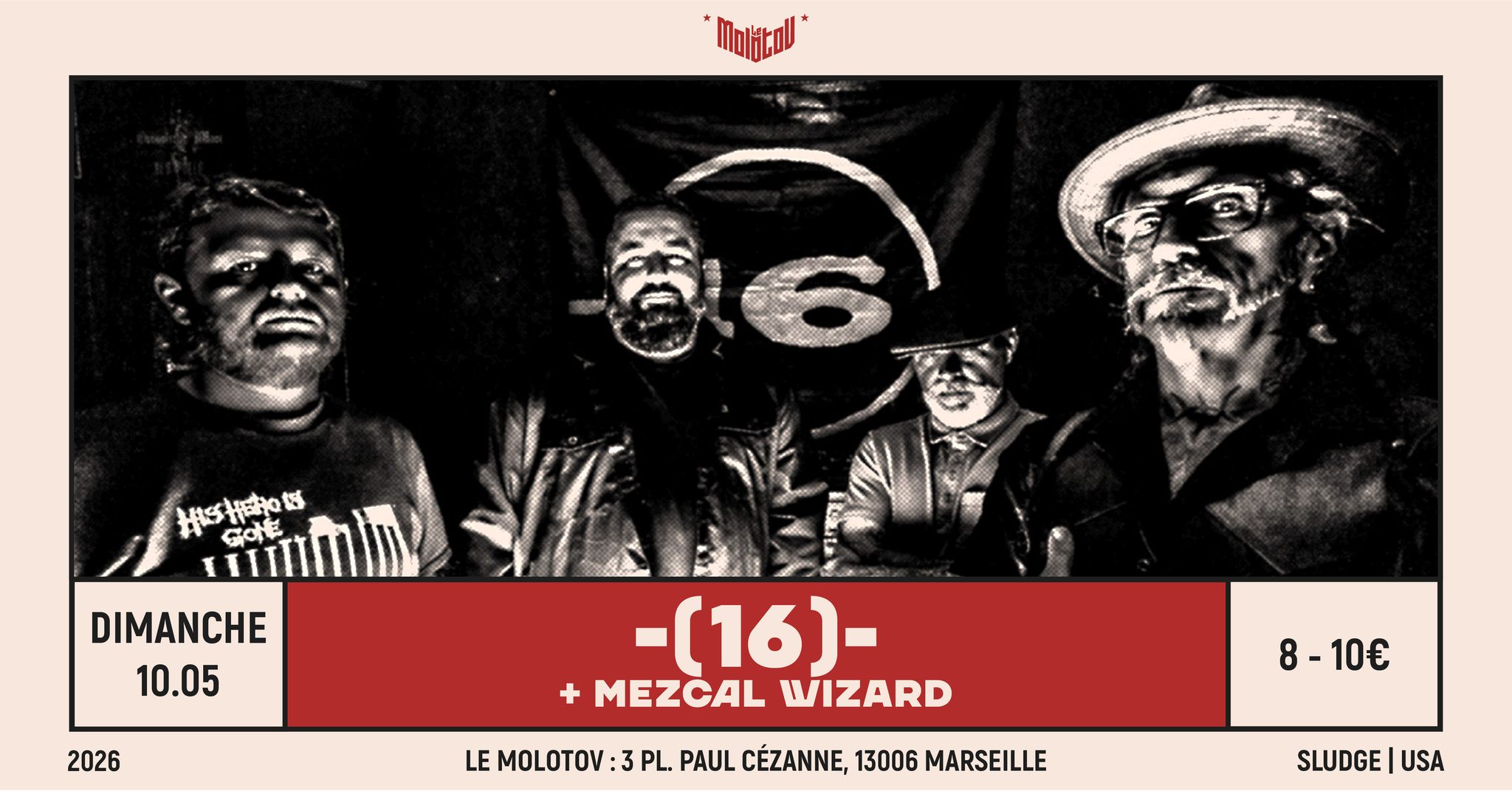 -(16)- [Sludge metal | USA] + MEZCAL WIZARD • Le Molotov, Marseille